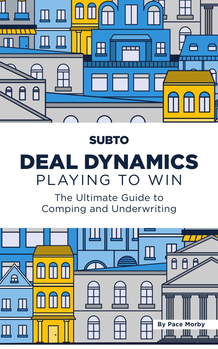 Deal Dynamics: Playing to Win cover — an illustrated cityscape of blue and gold buildings